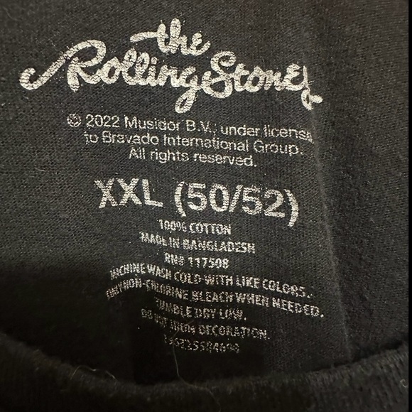 Rolling Stones T-Shirt 2023 2XL Black - Picture 2 of 3